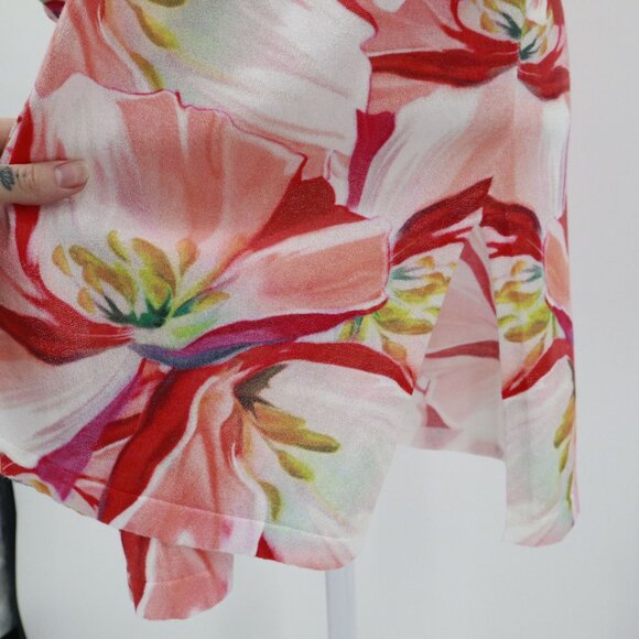 Chico's Kimono Womens L Pink Bloomcore Resort Wear Vacation Beach Pool Coastal - Picture 9 of 16